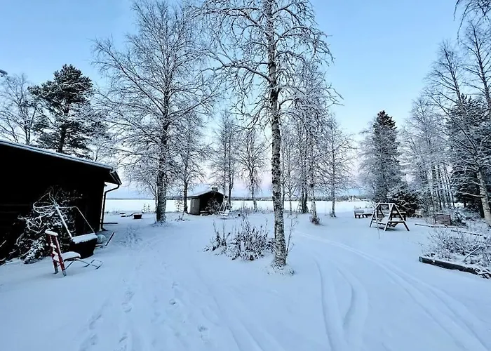 Lapland Sunrise With Lakefront Sauna 公寓 罗瓦涅米