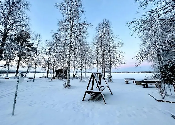 Lapland Sunrise With Lakefront Sauna *