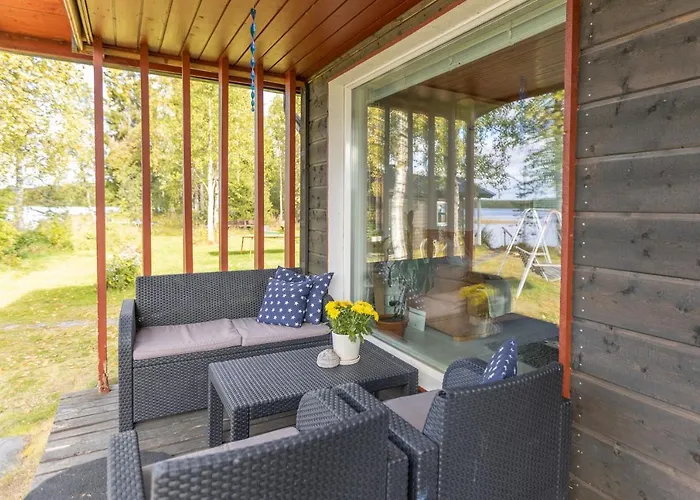 公寓 Lapland Sunrise With Lakefront Sauna 罗瓦涅米