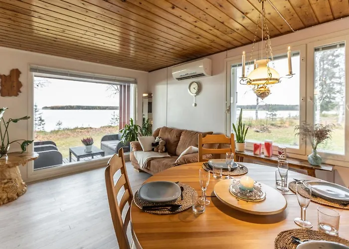 Lapland Sunrise With Lakefront Sauna Rovaniemi